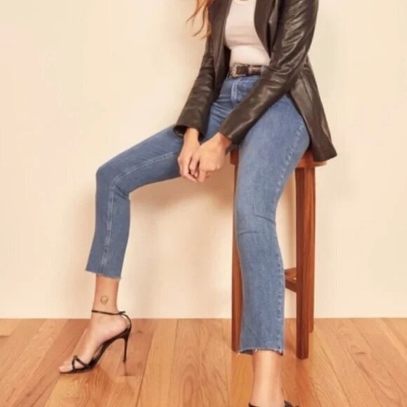 Reformation High & Skinny Crop Jeans in Rhine Size 26 - Picture 1 of 10